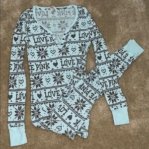 Pink Victoria’s Secret onesie